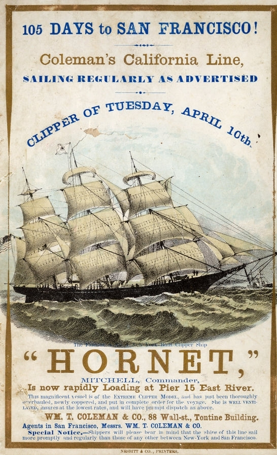 Hornet clipper ship poster