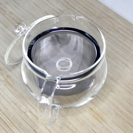 Glowing Diamond Glass Tea pot with Fine Mesh Stainless Steel infuser a –  Pykal