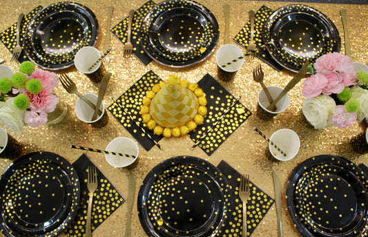 Black & Gold Birthday Decoration Kit –