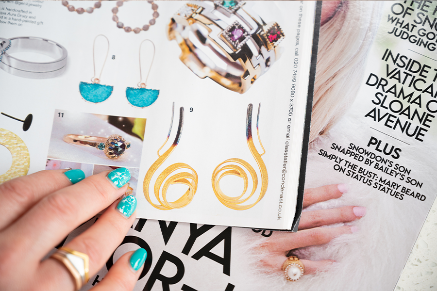 Nautilus Earrings in Tatler