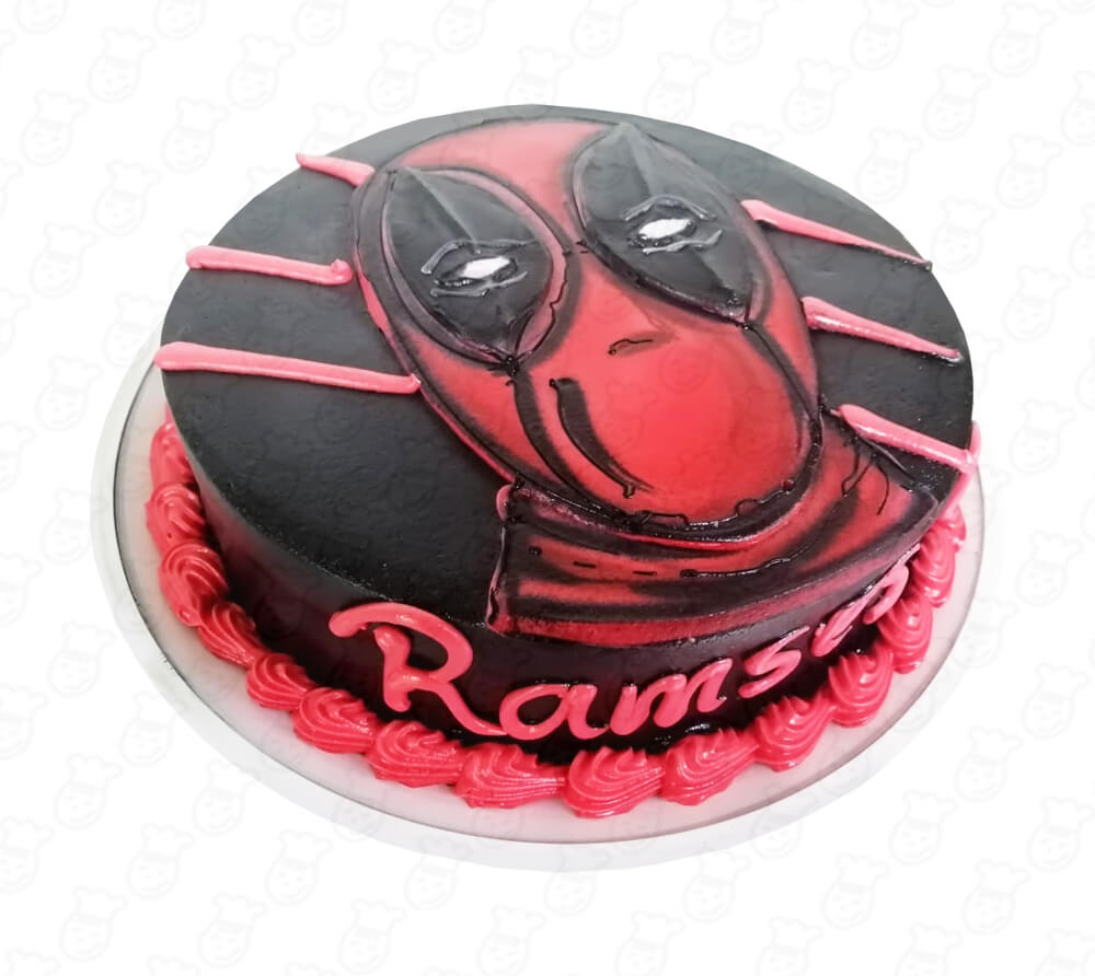Cakecery Deadpool Decoración Para Tarta De Cumpleaños (1/4 Hoja) 