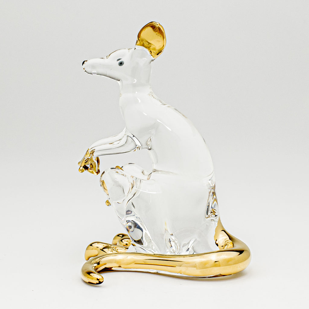 Gold + Glass - Kangaroo Lying kissing Arts with Baby Webb 3 – Joey