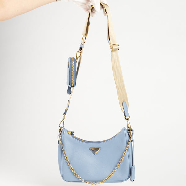 Prada TARA MAYNARD Re-Edition (2005) Blue Saffiano Leather Bag RRP £17 –  The Atelier World