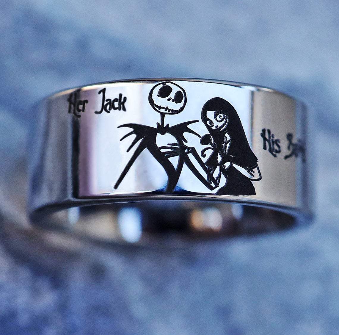 Jack Skellington Wedding Ring Nightmare Before Christmas Ring Jack and