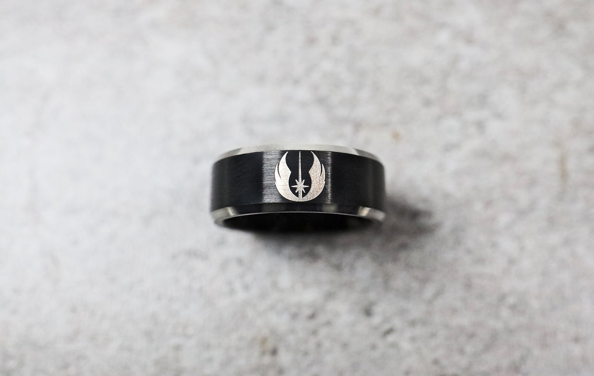 Jedi Order Wedding Band, Star Wars Engagement Ring, Star Wars Rebel Al