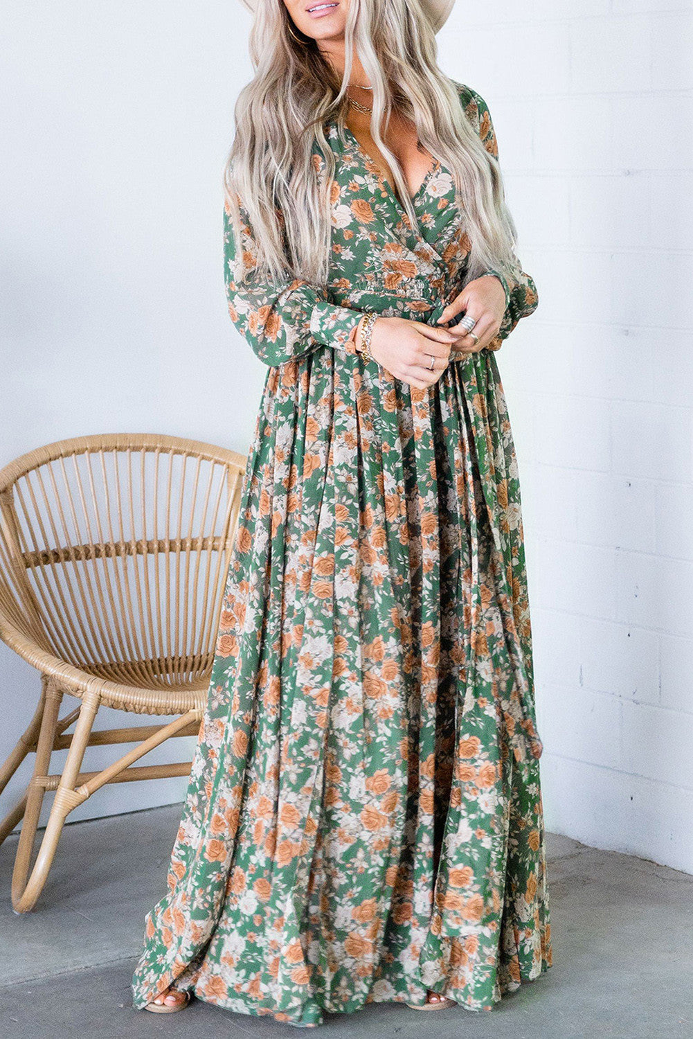 Floral Up Down Maxi Dress - ALOFI - Women Designer Dresses