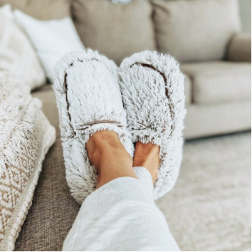 Beige Heatable Slippers