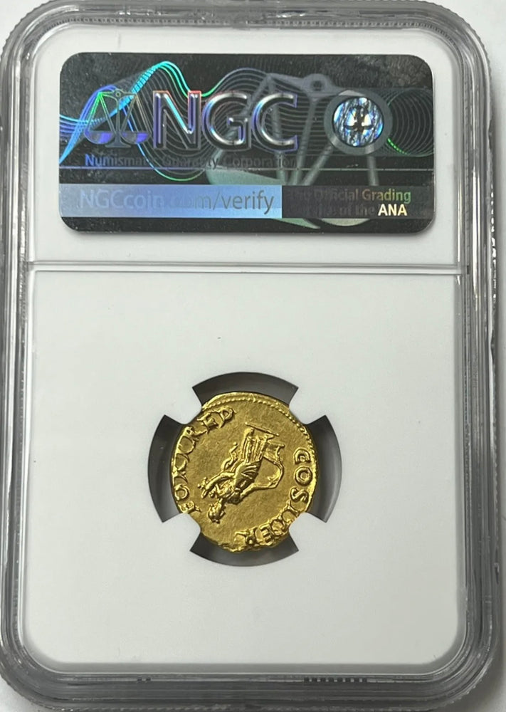 RARE Galba AD 68-69 Gold Aureus NGC Fine 4x5 Twelve Caesar's #7