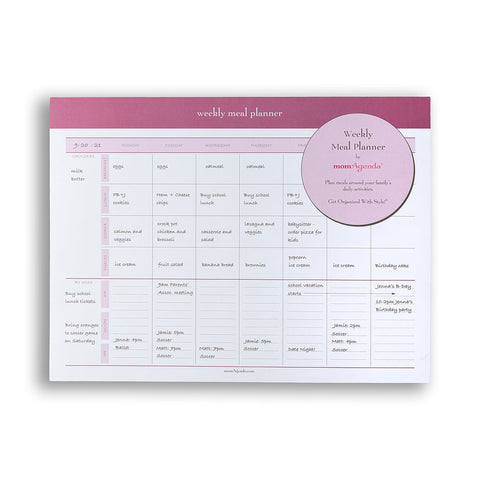 momagenda family meal planner pad