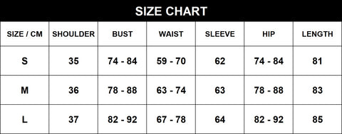 Size Chart of Isabelle Long Sleeve Mini Dress - Zebra