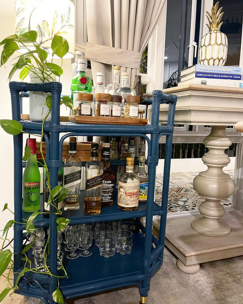 Issa's Bar cart with Mayfair & Co. Cocktail Station