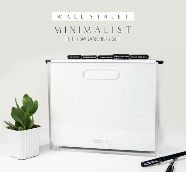 Mayfair & Co. x Neat Obsessions Wall Street Minimalist File Organizing Set
