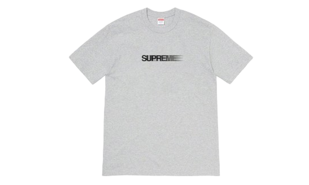 未開封 XL Supreme Motion Logo Tee Ash White | showerchamp