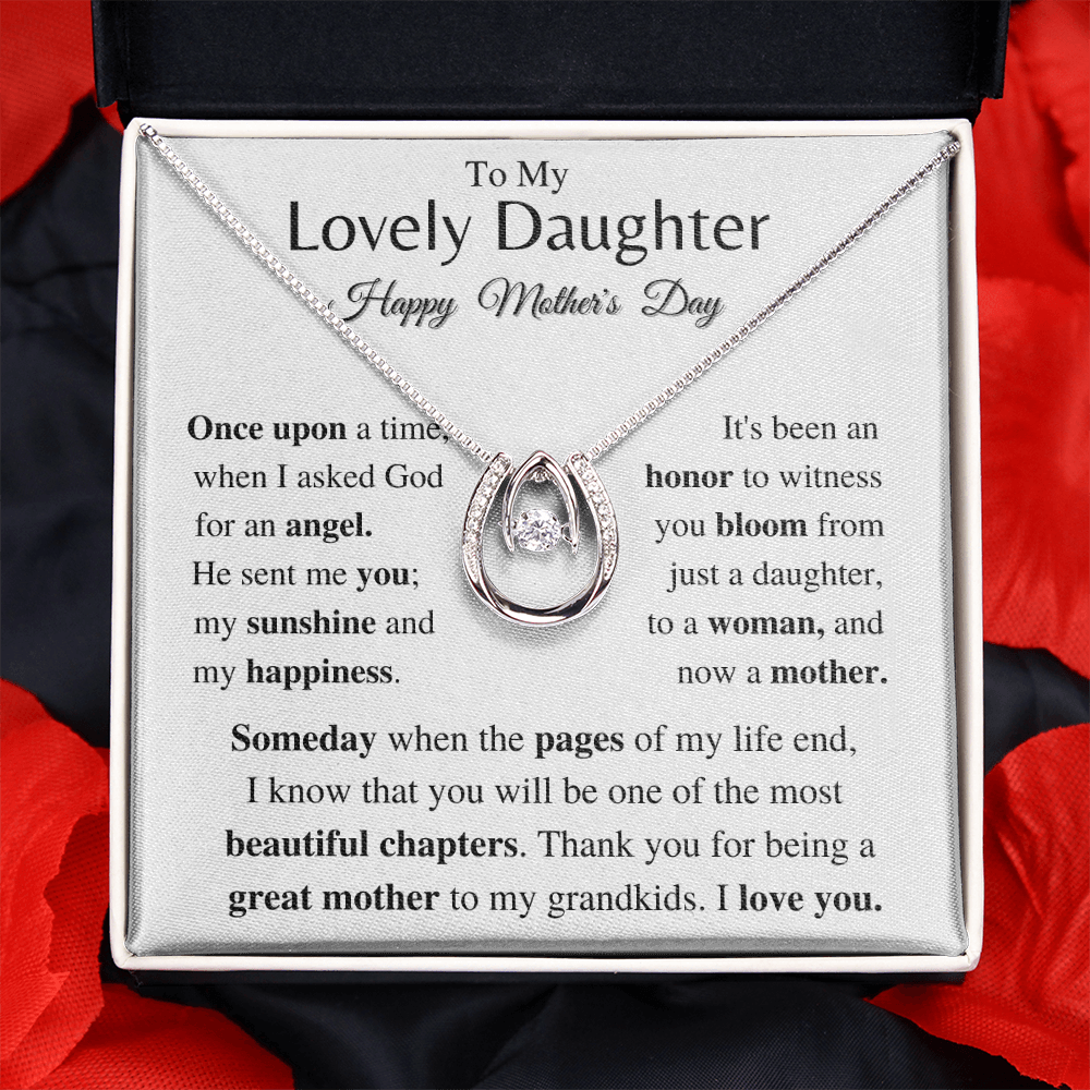 Mother's Day Daughter Gift- Horse Shoe Necklace – Family Love Tree