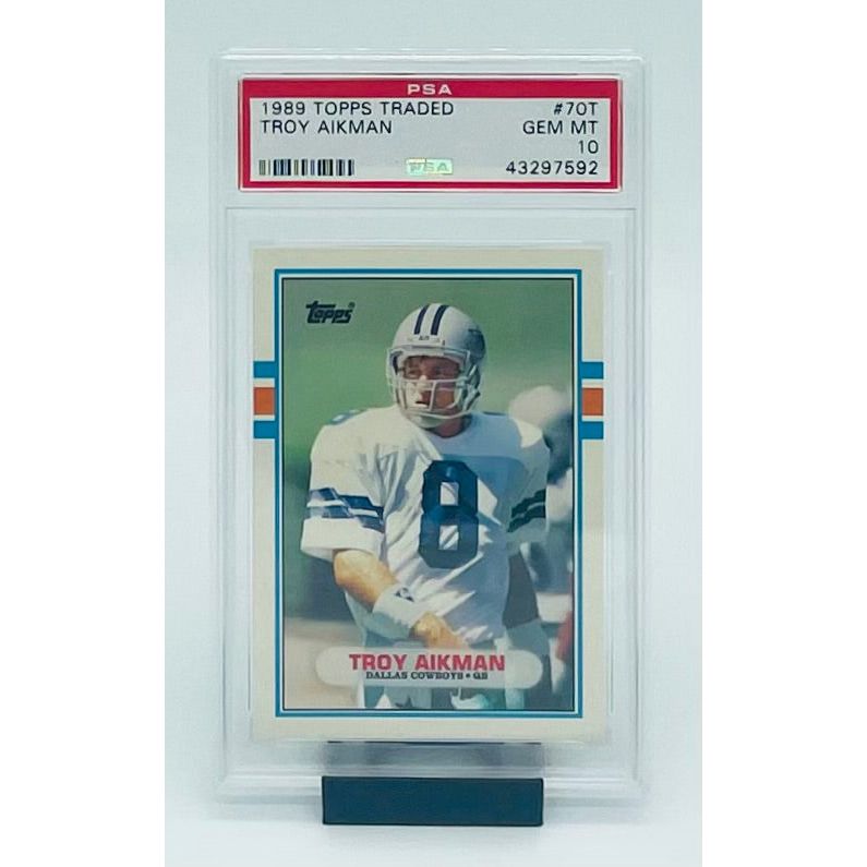 Troy Aikman Rookie 1989 Pro Set #490, Dallas Cowboys HOF Quarterback! –