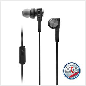 Sony Mdr Xb75ap In Ear Extra Bass Headphones With Mic Black Abuggy