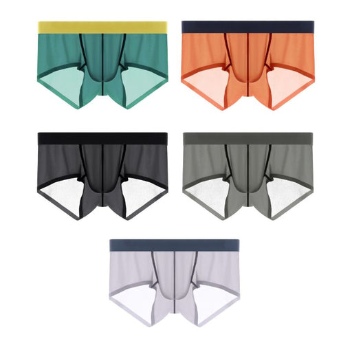 3D Seamless Pouch - Men's Ultra Thin Ribbed Ice Silk Thongs (5 Pack) -  JEWYEE 806 —