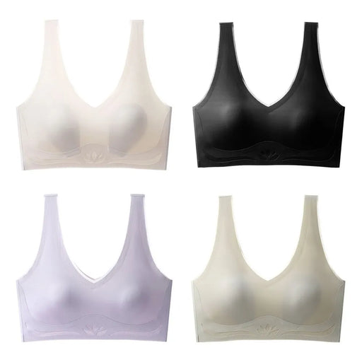 Seamless Bra Ice Silk Thin Ladies Sports Underwear No Steel Bra Sleep Bra  (18302) - China Sport Bra and Sport Underwear price