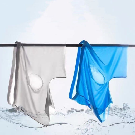 Men's See-through Dual Pouch Low-Rise Mesh Underpants Up to Size XXL  (5-Pack) -JEWYEE 1970 —