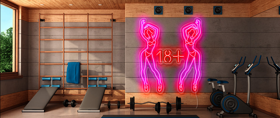 Eighteen plus gym Neon lights