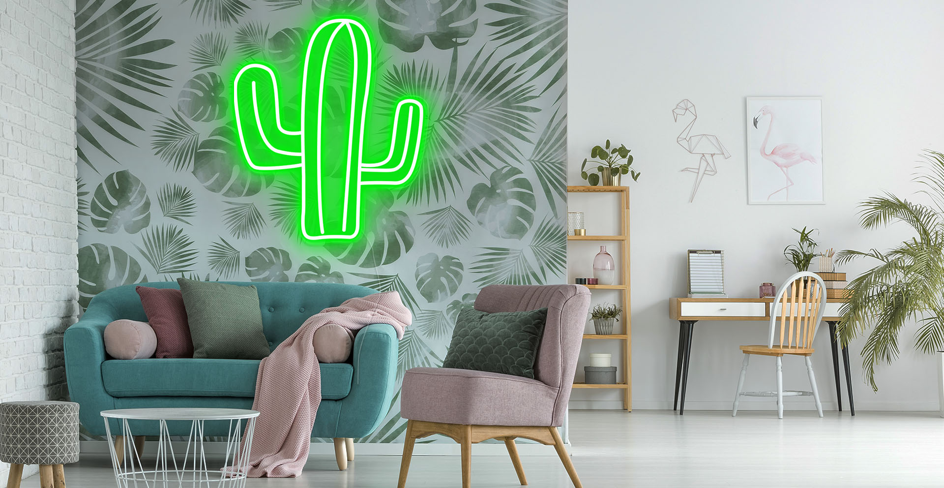 Cactus cool neon lamp light sign