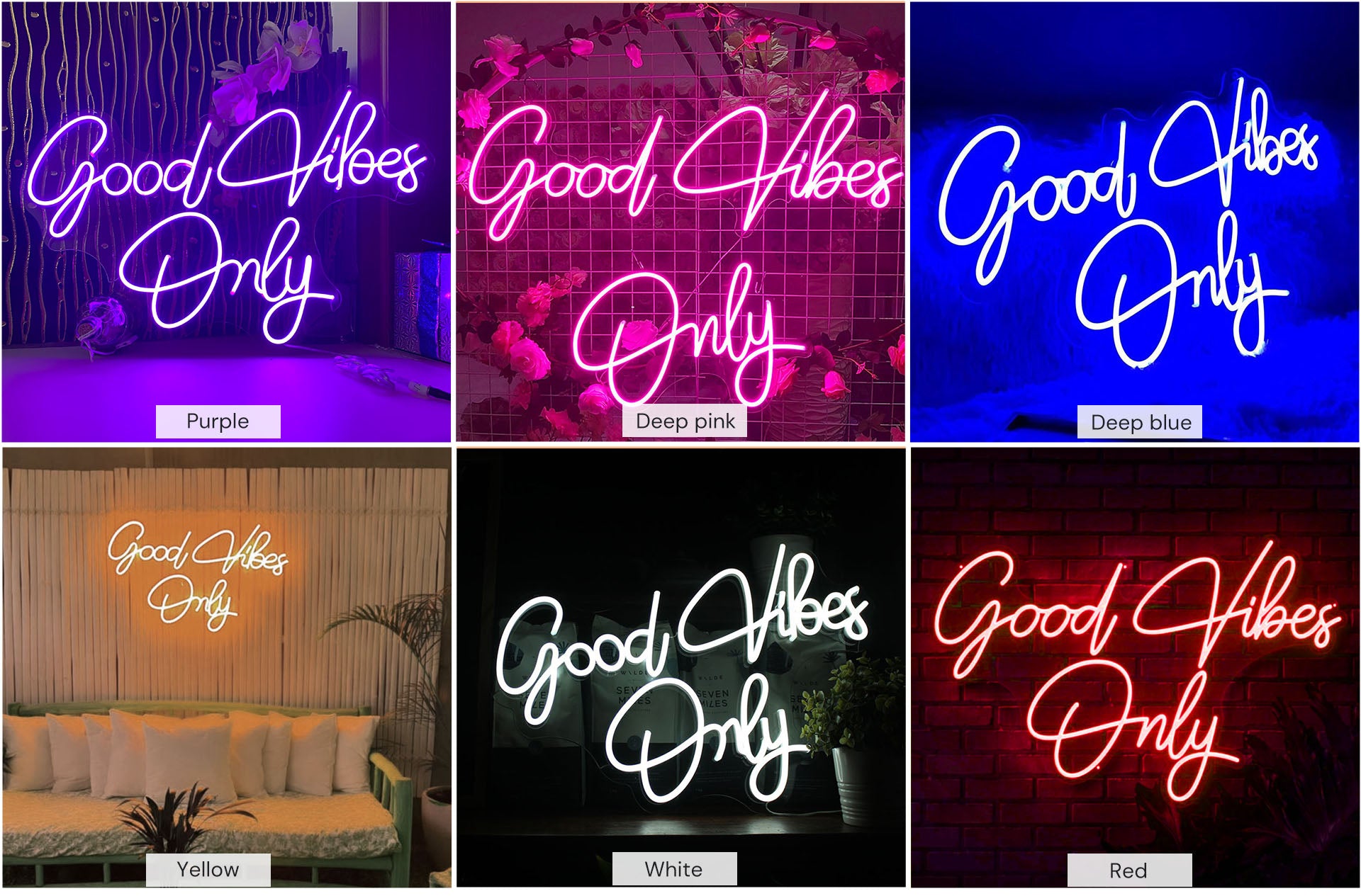 good vibes only led neon sign