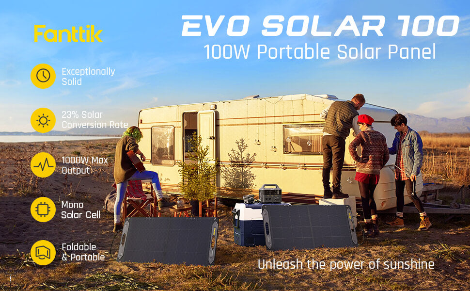 Fanttik 100W Portable Solar Panel