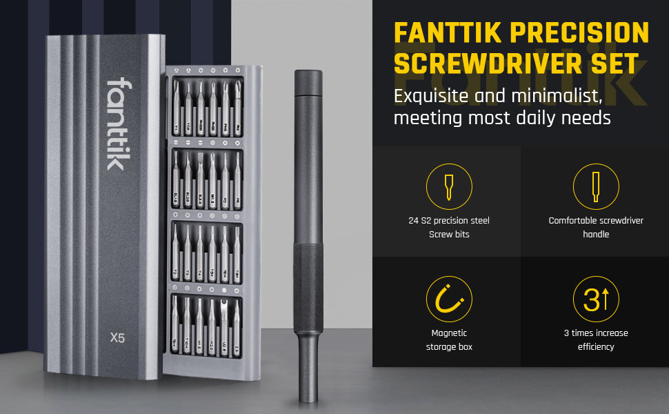 Fanttik X5 Precision Screwdriver Set, 25 in 1 Mini Screwdriver