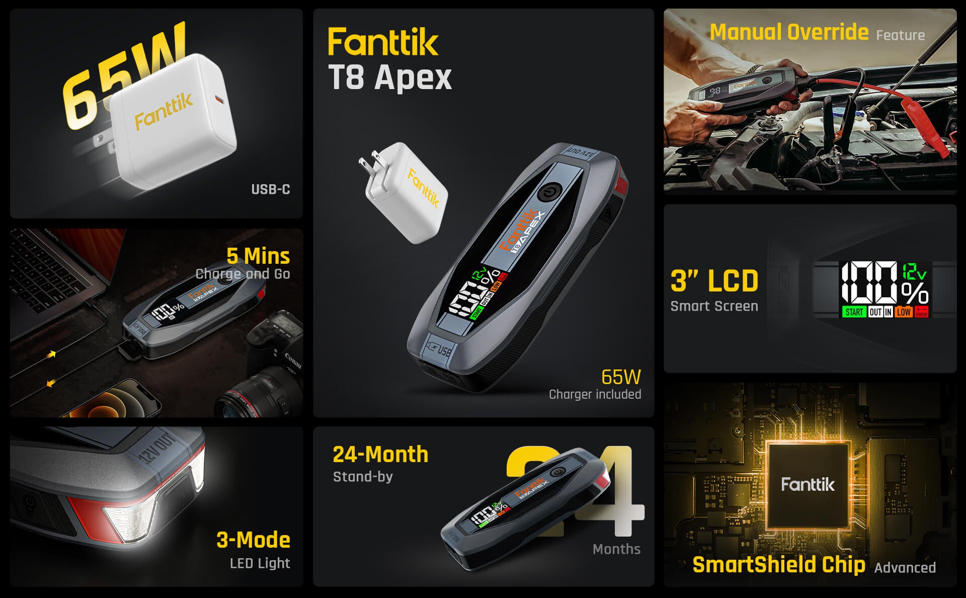 Fanttik T8 APEX powerful jump starter