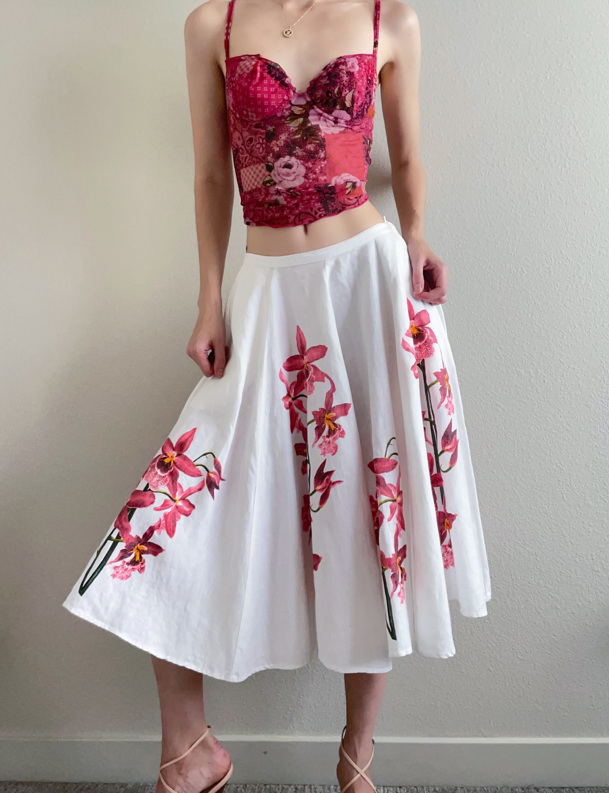 Vintage English designer corset skirt set, size S-M - alizeegarments