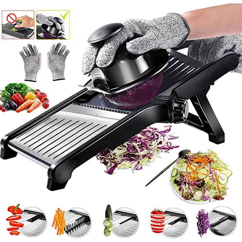 CMI Commercial Mandoline Slicer For Kitchen,Commercial Fruit Slicer,Lemon  Cutting Machine with V-Shape Blades,Fruit and Vegetable Slicer Thickness