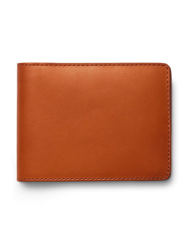 David August Luxury Genuine EPI Leather Bi-Fold Wallet Red