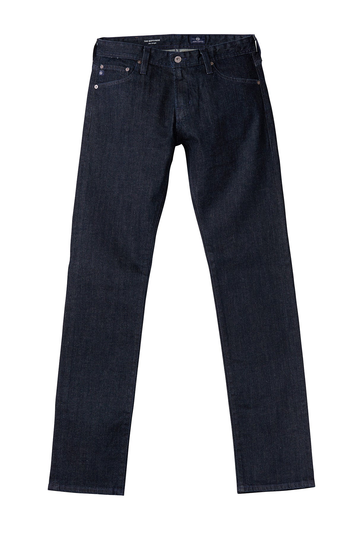 dark wash jeans with white stitching