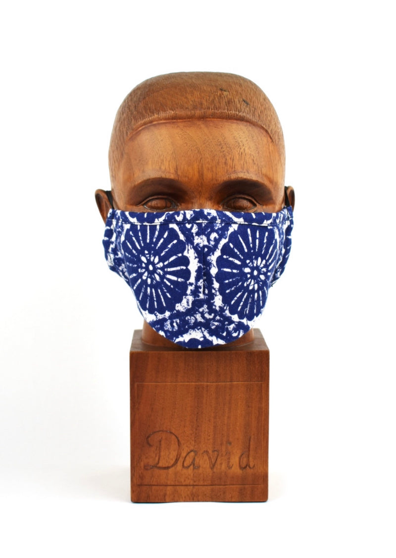 Premium Blue Shell Cloth Face Mask - FM22