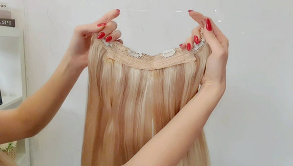 extensiones de cabello con halo