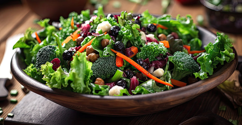 Big bowl of leafy greens