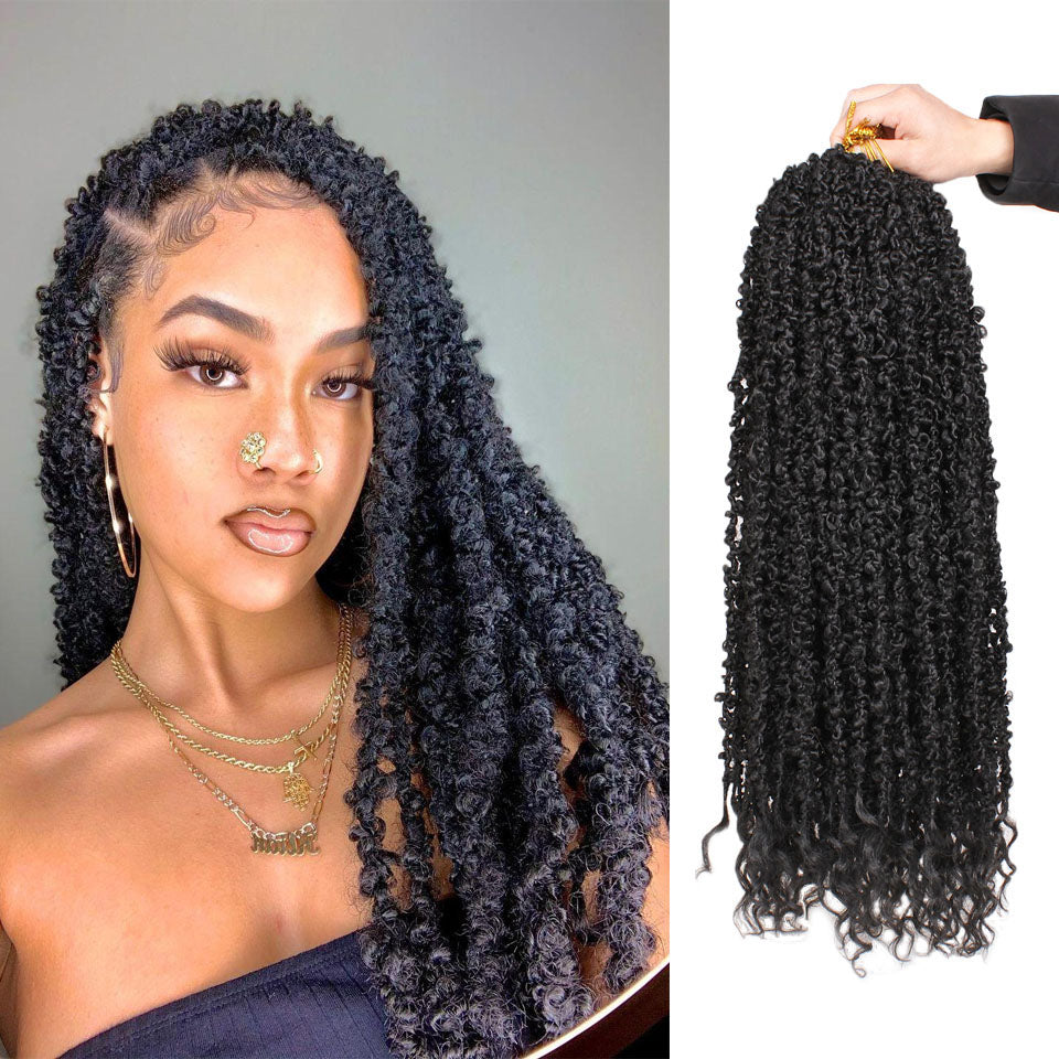 24Inch Butterfly Locs Crochet Hair Long Butterfly Faux Locs With Curly –  unionbeauty