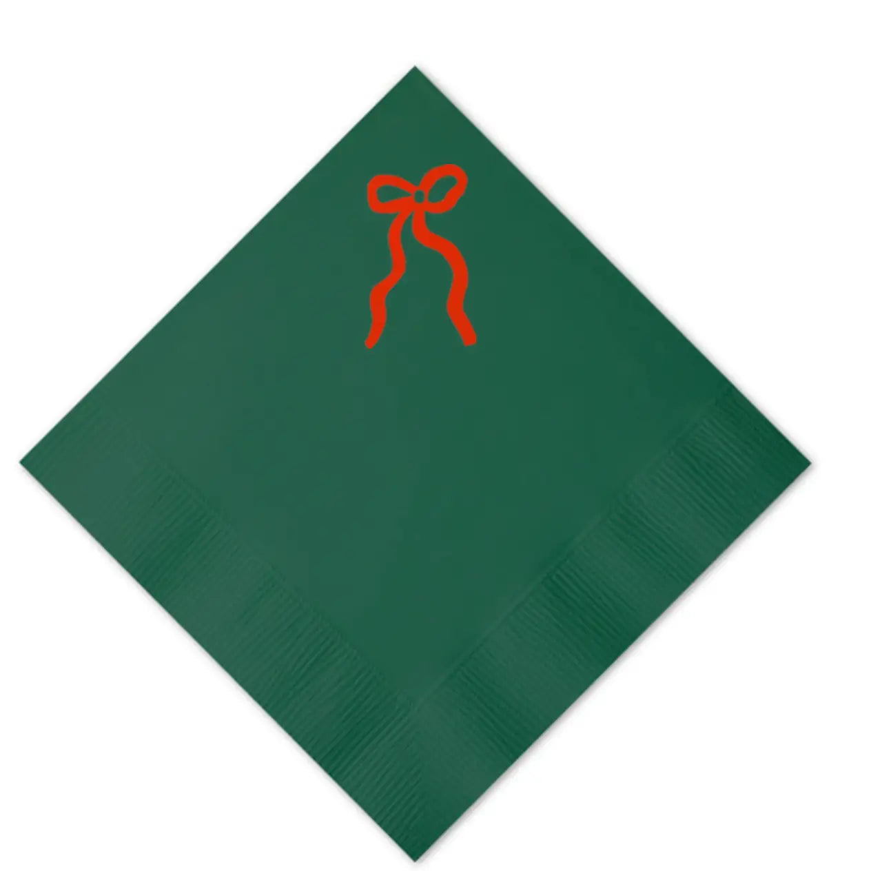 Christmas Bow, Red and Green Cocktail Napkins - Set of 20