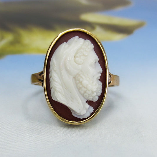 Victorian Hardstone Cameo and Rose Cut Diamond Ring 14k c. 1870 – Bavier  Brook Antique Jewelry