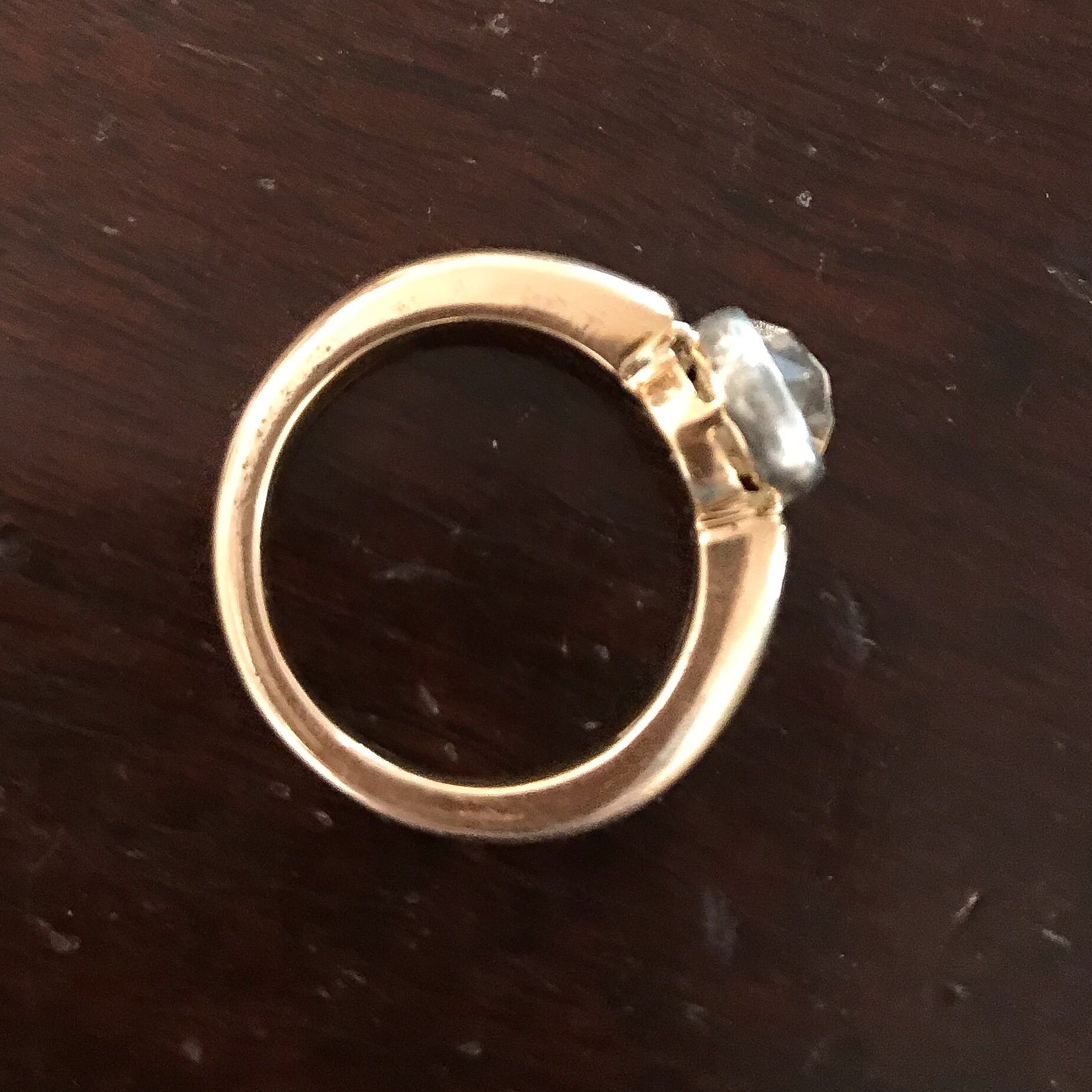 SOLD--Antique Bezel Set Rose Cut Diamond Engagement Ring Silver/14k c ...