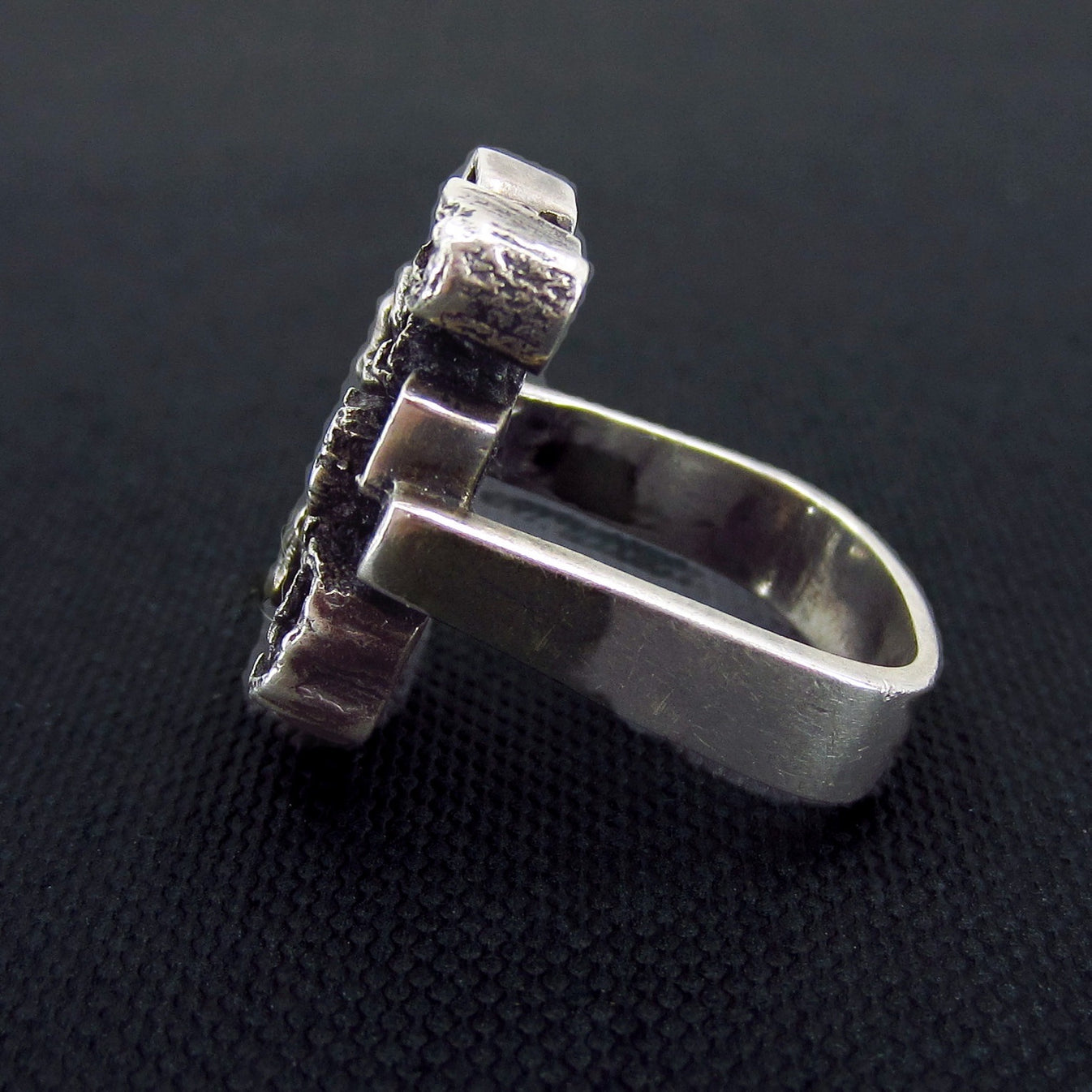 Mid-Century Brutalist Squares Ring 835 Silver c. 1960 – Bavier Brook ...