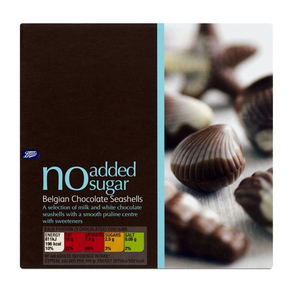 No Added Sugar Belgian Chocolate Seashells - 130G