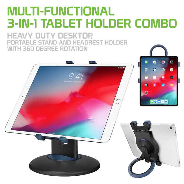 Mount Holder #43 = Multi-Functional 3-in-1 Tablet Holder Combo, Heavy Duty Desktop
