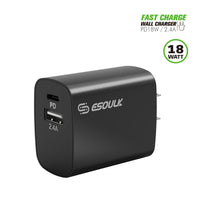 Charger Power Adapter #153 = 18W PD & 2.4A USB Wall Adapter