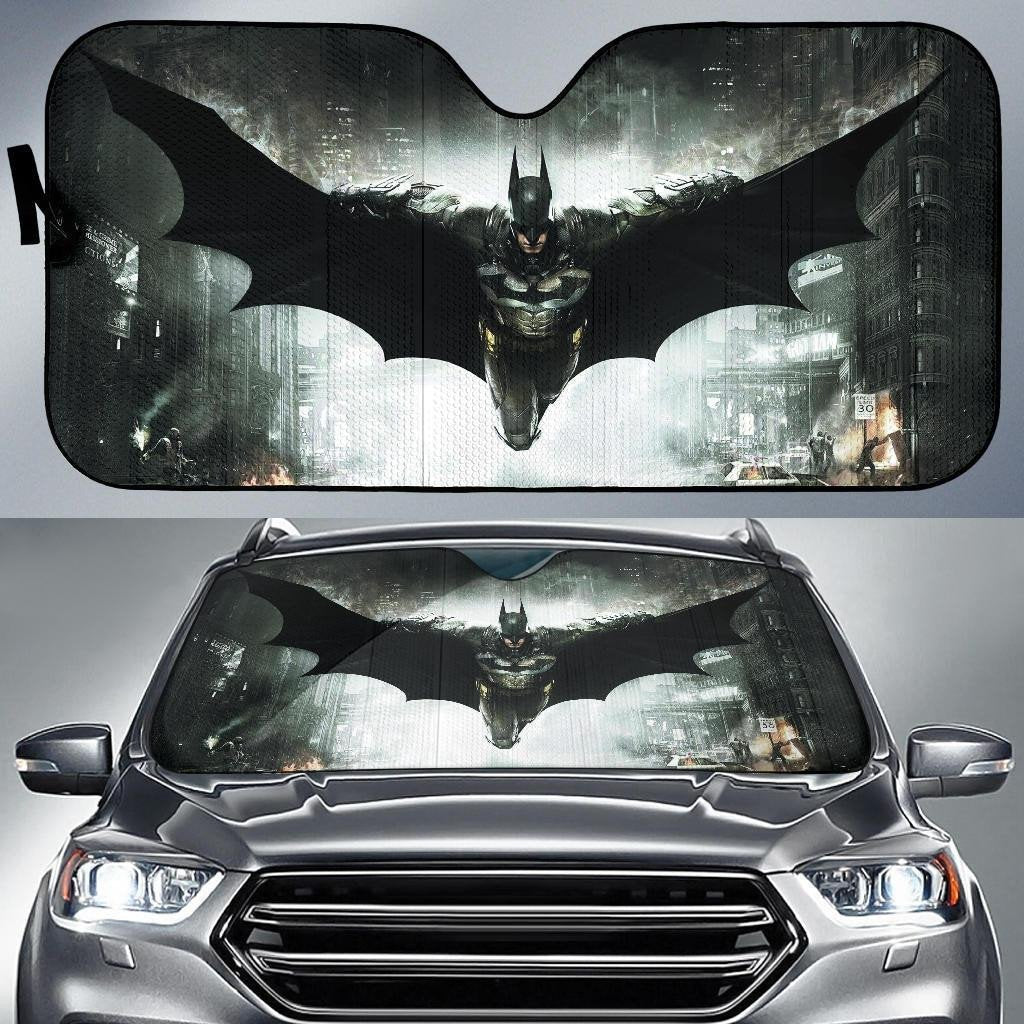 Unifinz DC Batman Windshield Shade Batman Movie Black Car Sun Shade DC