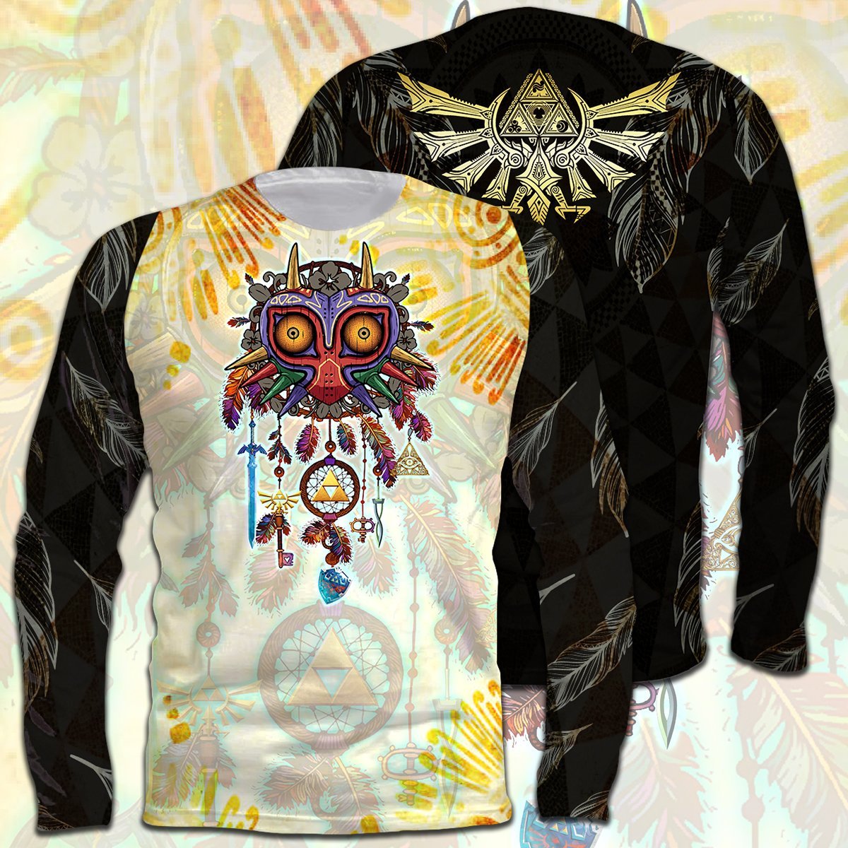 Unifinz Legend Of Zelda T-shirt Majora's Mask Dreamcatcher Triforce Swordmaster Hyrule's Symbol T-shirt Legend Of Zelda Hoodie Sweater 2022