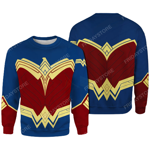 Unifinz DC T-shirt DC Wonder Hero Costume T-shirt Cool DC Wonder Woman Hoodie Sweater 2022