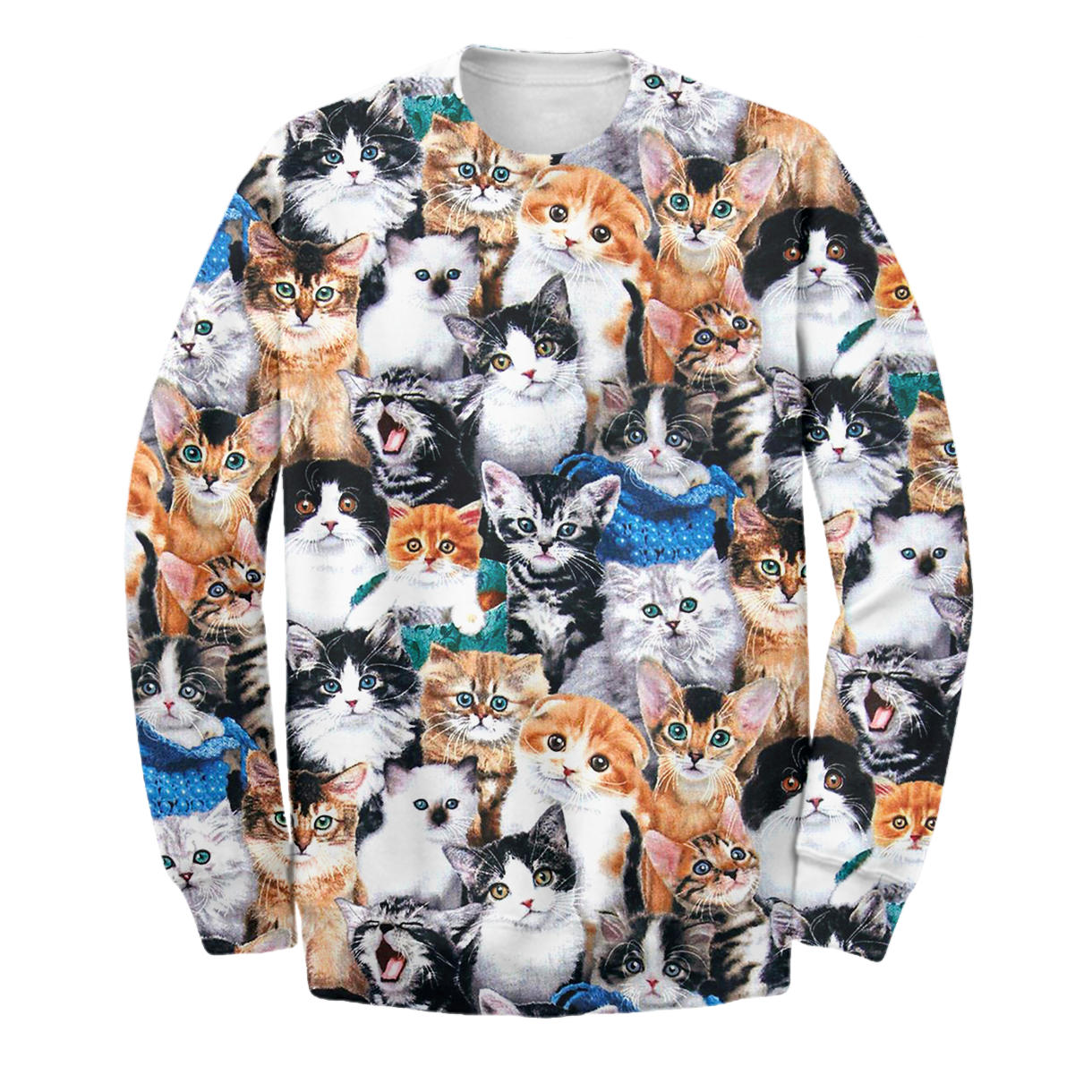 Unifinz Cat T-shirt Cats Cute Pattern T-shirt Awesome Cat Hoodie Sweater 2022