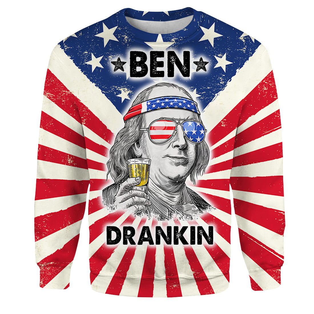 Unifinz 4th Of July Independence Day T-shirt Ben Drankin T-shirt Awesome 4th Of July Hoodie Sweater 2022