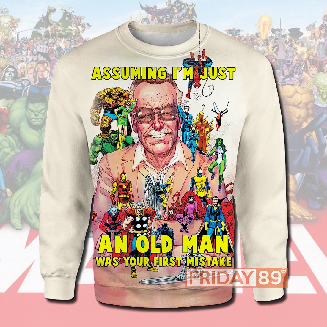 Unifinz MV Stan Lee Hoodie MV S.Lee I'm Just An Old Man Was Your First Mistake T-shirt Hoodie Adult Unisex 2022